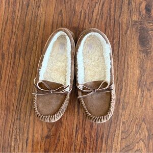 Stars Above Brown Moccasins with Cozy Lining